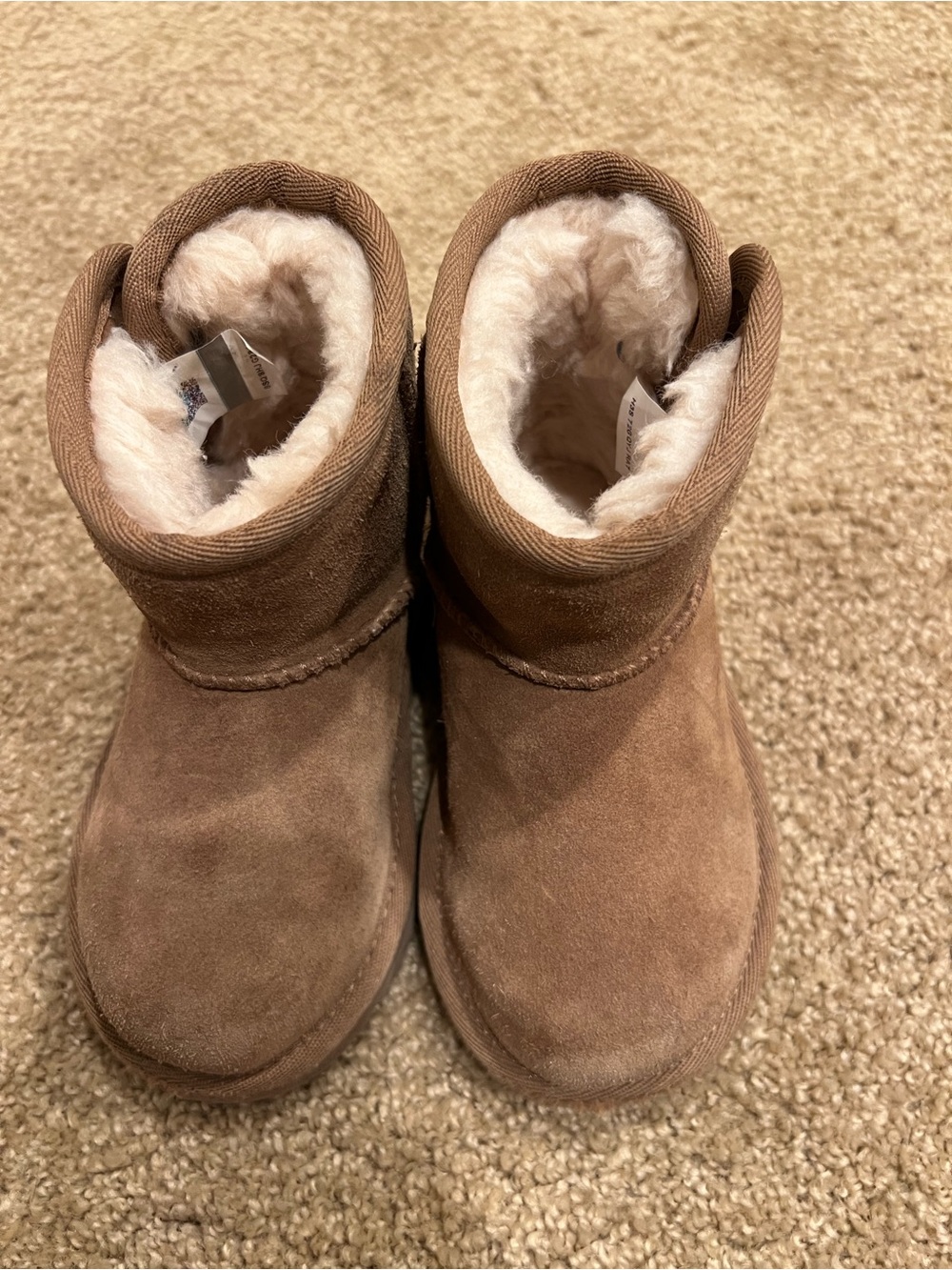 Kids UGG Cozy Shearling-Lined Brown Boots
